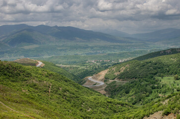 Naklejka premium landscape in the mountains