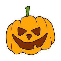 Halloween pumpkin. Vector illustration. Cartoon