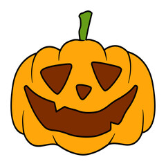 Halloween pumpkin. Vector illustration. Cartoon