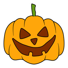 Halloween pumpkin. Vector illustration. Cartoon