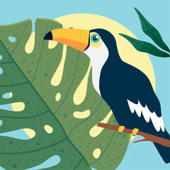 toucan bird in branch pattern © Gstudio