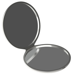 3d rendering illustration of a makeup pocket mirror