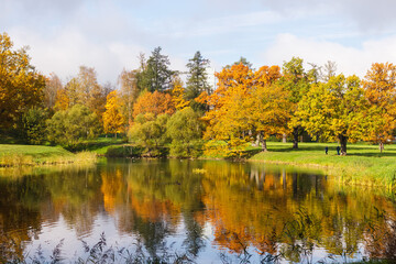 Alexander Park in autumn in October