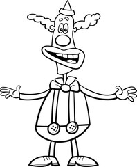 cartoon clown performer character coloring page