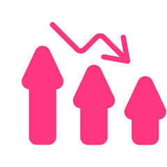 down arrow gradient icon