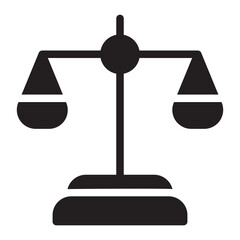 justice scale glyph icon