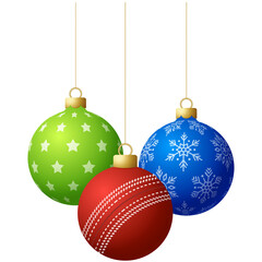 cricket sport christmas ball bauble isolated