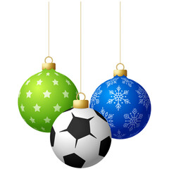 soccer sport christmas ball bauble isolated