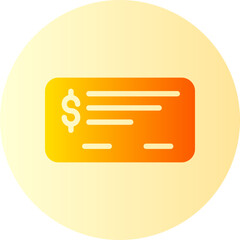 bank check gradient icon