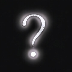 Naklejka premium question mark on dark background