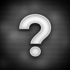 question mark on dark background
