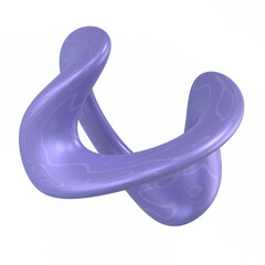 3d abstract liquid metallic blue shape