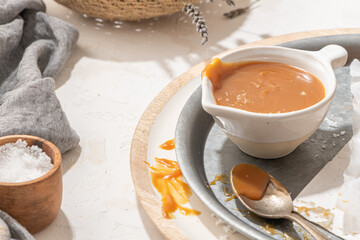 Homemade salted caramel sauce