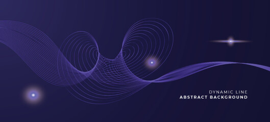 Purple abstract background with coolest dynamic line. Digital future technology concept. vector illustration.
