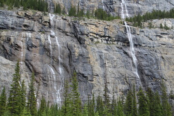 waterfall in the mountains