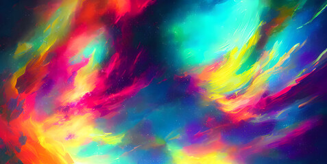 Illustration of Colourful Cloudy Skies