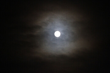 Naklejka na ściany i meble Full Moon in the Night Sky