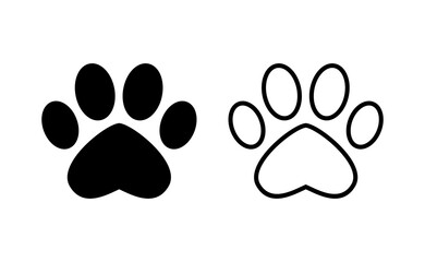 Paw icon vector for web and mobile app. paw print sign and symbol. dog or cat paw