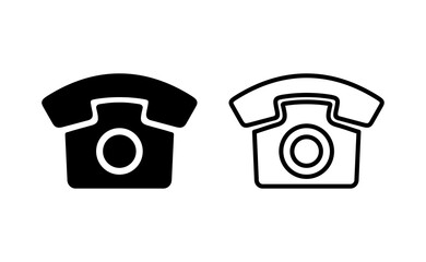 Telephone icon vector for web and mobile app. phone sign and symbol