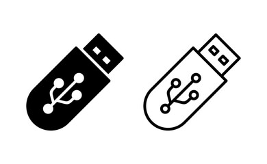 Usb icon vector for web and mobile app. Flash disk sign and symbol. flash drive sign.