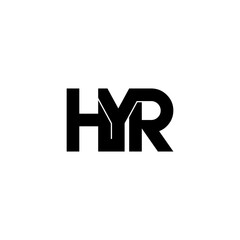 hyr lettering initial monogram logo design