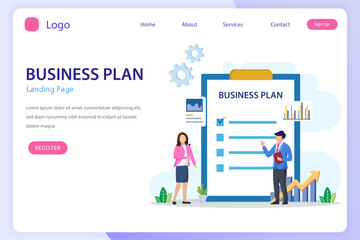 business plan Concept, plan strategy for success illustration vector