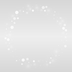 White Snow Vector Grey Background. Christmas