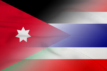 Jordan and Thailand national flag international relations THA JOR