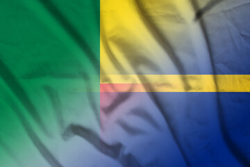 Benin and Nauru national flag international negotiation NRU BEN