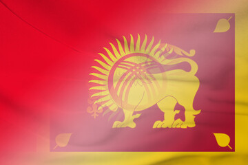 Kyrgyzstan and Sri Lanka national flag international relations LKA KGZ