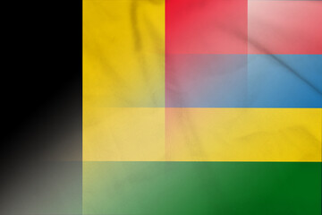 Belgium and Mauritius government flag international relations MUS BEL