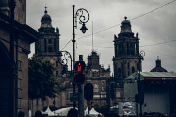 Fototapeta na wymiar Centro historico de la Ciudad de México, lugubre
