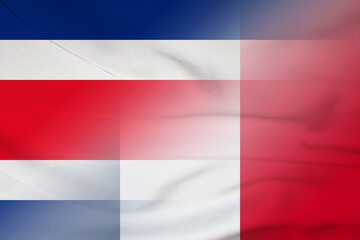 Costa Rica and France state flag international contract FRA CRI