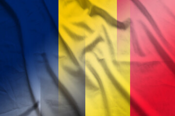 Chad and Belgium national flag transborder relations BEL CHL