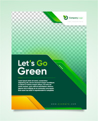 Green Corporate Brochure Flyer Go Green Template Design