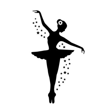 Ballerina Silhouette with Beautiful Background