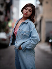 Fototapeta premium Young Asian Model posing for the camera