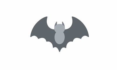 Bat vector flat design. Printable templates. Bat icon isolated on white. Vector.