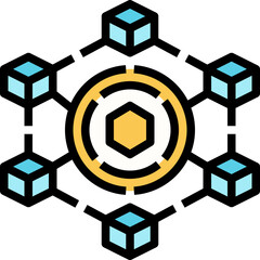 Blockchain icon symbol element