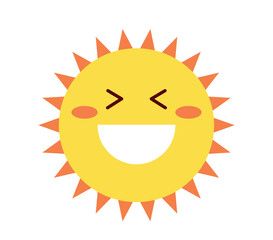 Happy sun icon