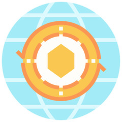 Globe token icon symbol element