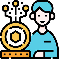 Man investor icon symbol element