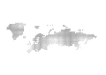 ヨーロッパ（ビットマップ）グレー