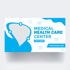 Medical thumbnail healthcare banner cover and web banner cover template