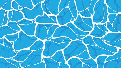 Illustration of a blue ocean in high resolution horizontal vector illustration. Blue water wave background.