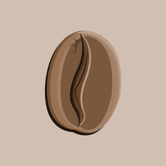 coffee bean vector with brown gradient color