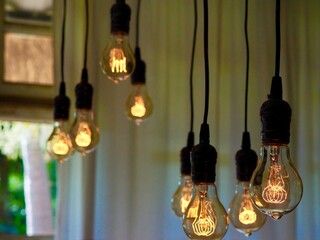 Round tungsten lamps, Used to decorate different shops