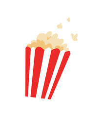 popcorn icon. spilled popcorn. concept of watching, cinema, movie, snack, etc. flat vector illustration