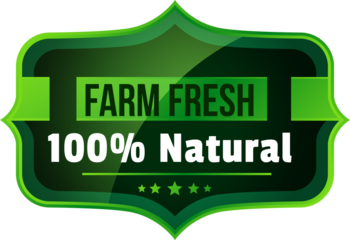 natural organic badges and label
