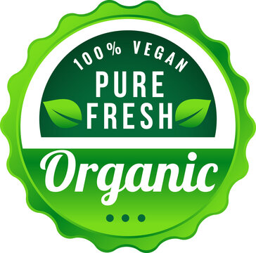natural organic badges and label